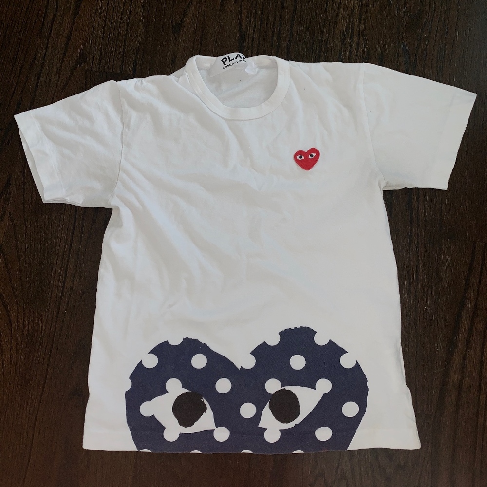 Comme des Garçons Play - Half Polka Dot Graphic T